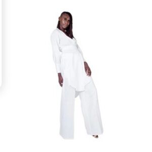 Chen Burkett New York White Linen Tunic Duster